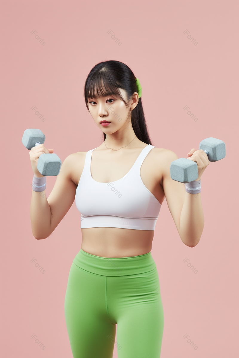 健身女性举哑铃实拍摄影图,高清,摄影图,摄影图片,图片大全,摄影图免费下载
